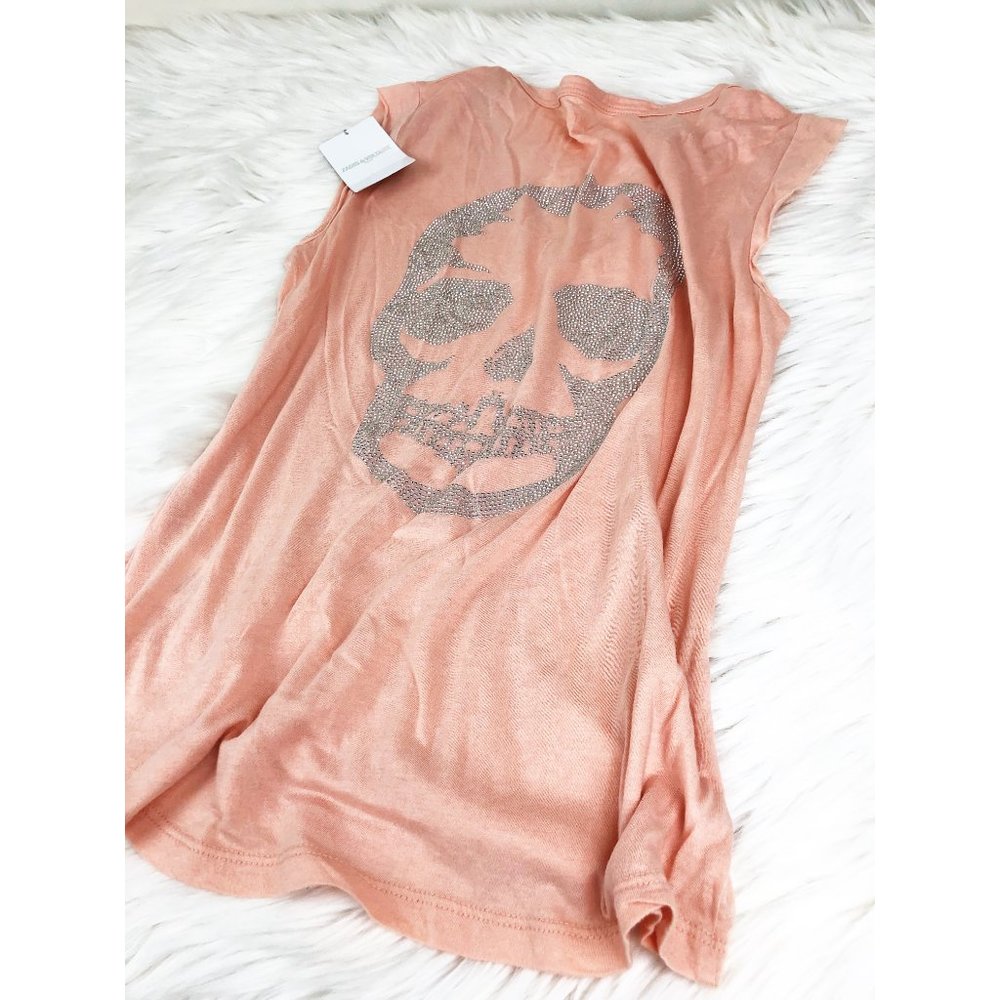 Zadig Voltaire Brooklyn Skull Top Bling Rhinestone - Picture 2 of 12